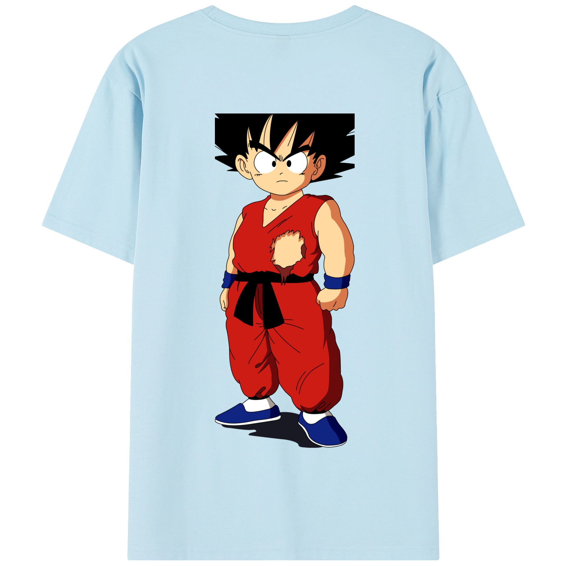 （画像用） ドラゴンボール 孫悟空（そん ごくう）Son Goku カカロット DRAGON BALL Kakarotto 綿100％半袖Tシャツ（背面プリント）